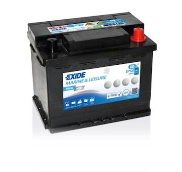 Trakční baterie EXIDE Dual AGM 12V 60Ah 500Wh (EP500), 680A CCA