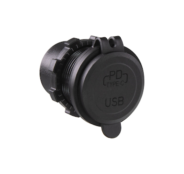 USB nabíječka QC3.0 + USB-C bílé podsvícení, 34576W