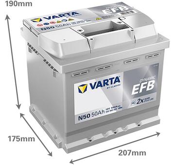 Varta Dynamic EFB N50 550500055K262 12V 50Ah 550A