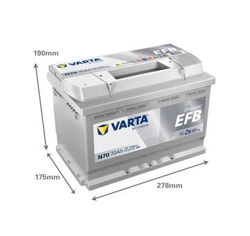 Varta Dynamic EFB N70 570500076K262 12V 70Ah 760A