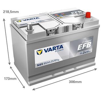 Varta Dynamic EFB N85 585501080K262 12V 85Ah 800A