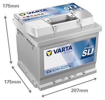 Varta Dynamic SLI C6 552401052K262 12V 52Ah 520A