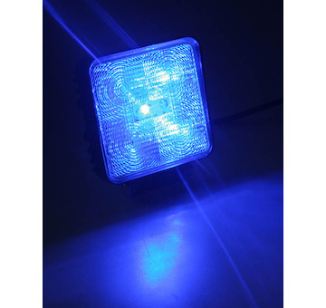 Výstražné LED světlo vnější, modré, 12/24V, STM KF717BLU