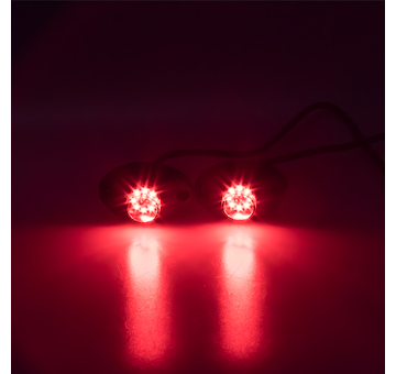 x  LED stroboskop červený 8x3W, 12-24V, STM KF708RED