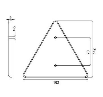 Zadní odrazový element trojúhelník, TRL50