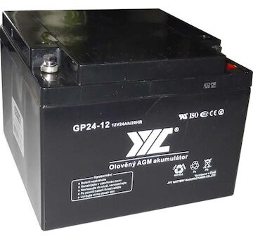 Záložní akumulátor 12V 24Ah VRLA AGM (bezúdržbový)