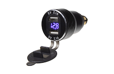 2x USB nabíječka s voltmetrem, do zásuvky DIN, 34578