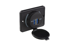 2x USB QC3.0 zásuvka 12 - 24V, montáž na povrch, 34661.5