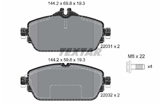 Sada brzdových destiček, kotoučová brzda Textar 2203102
