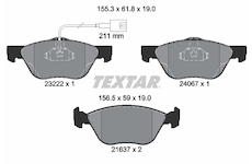 Sada brzdových destiček, kotoučová brzda Textar 2322201