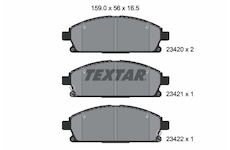 Sada brzdových destiček, kotoučová brzda Textar 2342001