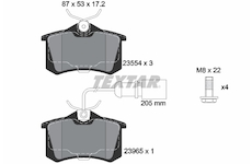 Sada brzdových destiček, kotoučová brzda Textar 2355403