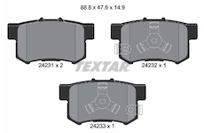 Sada brzdových destiček, kotoučová brzda Textar 2423101