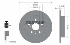 Brzdový kotouč Textar 92225303