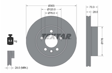 Brzdový kotouč Textar 92288403