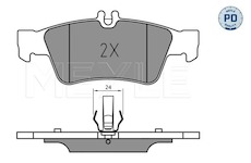 Sada brzdových destiček, kotoučová brzda Meyle 025 233 3516/PD