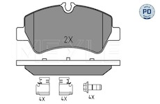 Sada brzdových destiček, kotoučová brzda Meyle 025 256 0418/PD