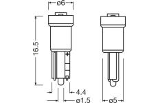 Osram 2723DWP-2BL 0.25W 12V W2X4.6D