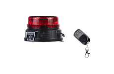 AKU LED maják, 12x3W červený, dálkové ovládání, magnet, WLBAT185REDRE