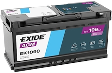 Autobaterie Exide Start-Stop AGM 12V 106Ah 950A EK1060