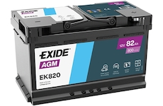 Autobaterie Exide Start-Stop AGM 12V 82Ah 820A EK820