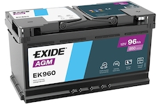 Autobaterie Exide Start-Stop AGM 12V 96Ah 850A EK960