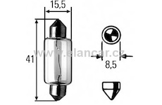 Autožárovka 24V C18W S8,5 SUF 13x42