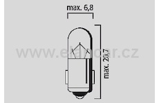 Autožárovka 6V T1,2W BA7s