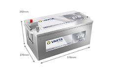 Baterie Varta Professional Dual Purpose EFB 12V 240Ah 1200A (LED240 / 932240120)