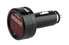 CL nabíječka USB + voltmetr (12V / 24V)