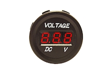Digitální voltmetr s červeným podsvícením, 12V–24V DC
