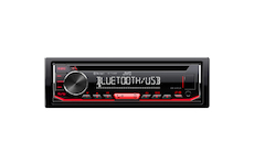 JVC autorádio s CD, MP3, usb,AUX, Bluetooth připojení, červené podsvícení, odním.panel, KD-T702BT