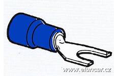 Kabelová vidlička izolovaná modrá M3 (1,5–2,5 mm2) – sada 10 ks