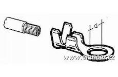 Kabelové oko neizolované 4mm 10ks pro kabel 0,8-4mm2