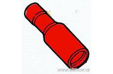 Kolík kulatý izolovaný červený 4mm 10ks samice