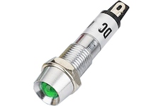 Kontrolka 12V LED Zelená do otvoru 8mm