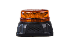 LED maják, 12 - 24V, 12x3W oranžové barvy s integrovanou zvukovou signalizací, fix, KF90