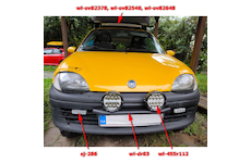 LED rampa prohnutá, 216x3W, 1370mm, ECE R10, WL-OV82648