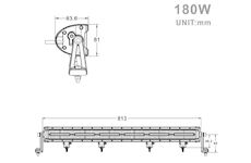 LED rampa s pozičním světlem, 60x3W, 813mm, ECE R10, WL-86180