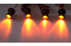 LED stroboskop oranžový 4ks 1W, KF704ORA