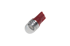 LED T10 červená, 12V, 1LED/3SMD s čočkou, STM 952004RED