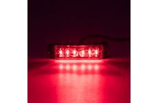 LINEAR LED 6x5W LED, 12-24V, červený, ECE R10, STM KF703RED