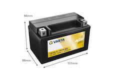 Motobaterie Varta AGM 12V 6Ah 506015011 / TX7A-4TX7A-BS