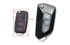 Náhradní obal klíče pro VW, 3-tlačítkový, 48VW131