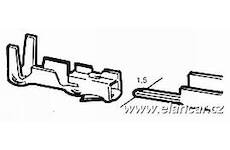 Neizolovaný konektor faston 1,5mm samice pro kabel 1mm2 10ks