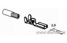 Neizolovaný konektor faston 2,8 mm samice - 100Ks