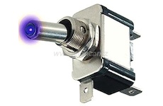 Páčkový přepínač ON-OFF, 1-pólový, 12V/25A, modré LED podsvícení
