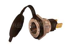 Palubní zásuvka DIN (ISO 4165) s pružinovou krytkou – max. 16A, 12V/24V