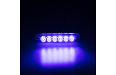 PREDATOR 6x3W LED, 12-24V, modrý, ECE R10, STM KF006ZBLU
