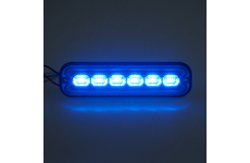 Predator 6x4W LED, 12 - 24V, modrý, ECE R65, BR006B
